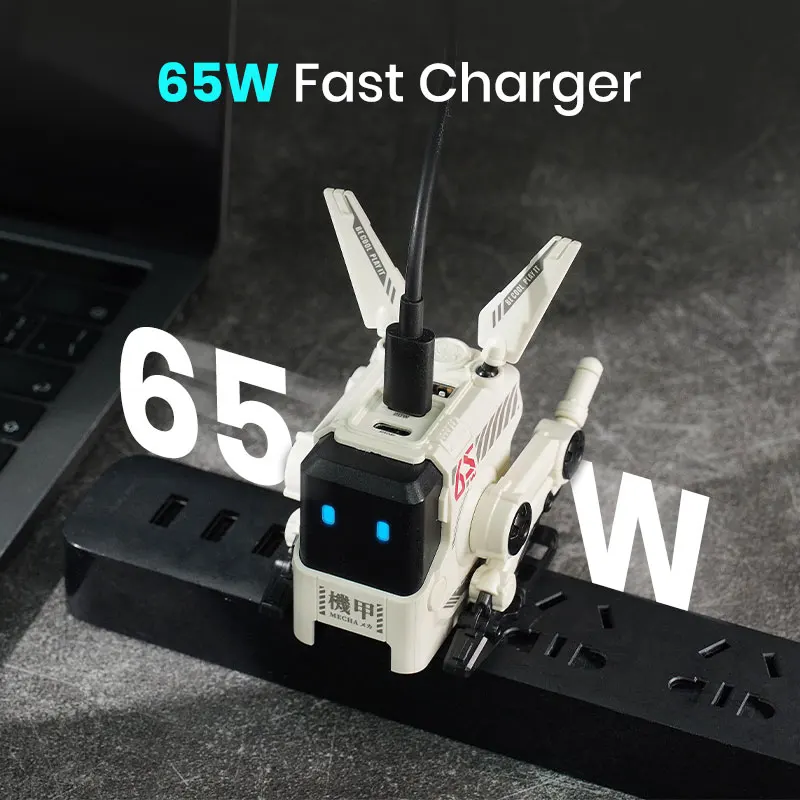 Gravastar Alpha65 Fast Charger GaN 65W Type-c Wall-mounted Mechanical Nitride Charger for Macbook Tablet laptop iPhone Xiaomi