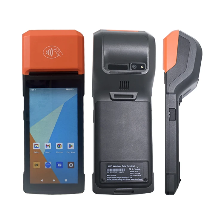 Android 8,1 pantalla de pago de 5,5 pulgadas con impresora térmica de 58mm caja registradora máquina Terminal Pos portátil sistema Pos Android inteligente