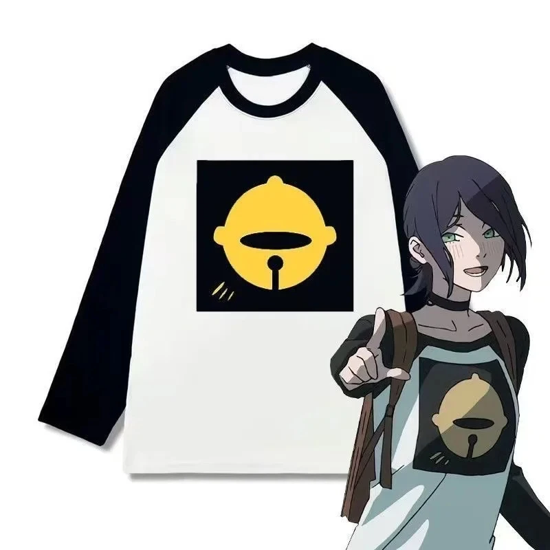 Camiseta de manga larga de Anime Chainsaw Man Reze, estilo Cosplay, oversize, vintage, para mujer, manga japonesa, ropa Harajuku; 3.a;6m/7;8'l/7