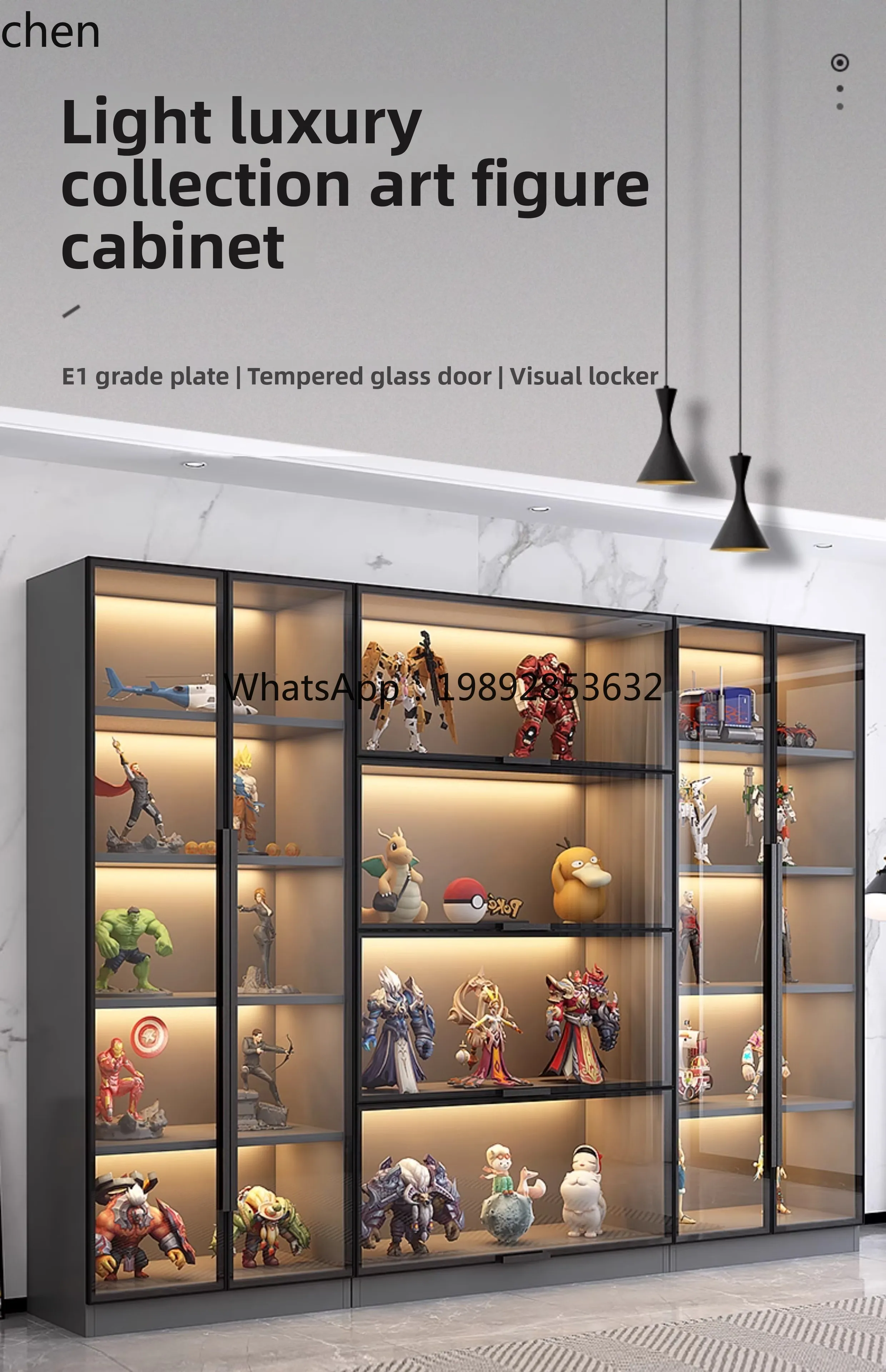 Glass Door Display Cabinet Product Display Toy Lego Storage Home Model Hand Figure Building Block  Wine Cabinet