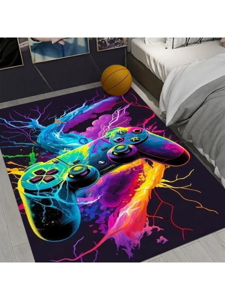 Tapis de jeu pour chambre de garçon, avec contrôleur, Design, décor de chambre à coucher, antidérapant, lavable en Machine