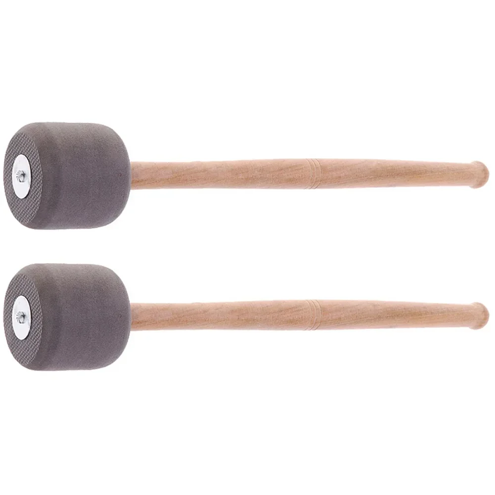 Musical Instruments Drum Mallet Drum Sticks Oak Handle 2 Bass Foam Sticks Bass Marching Drum Foam Head Brand New