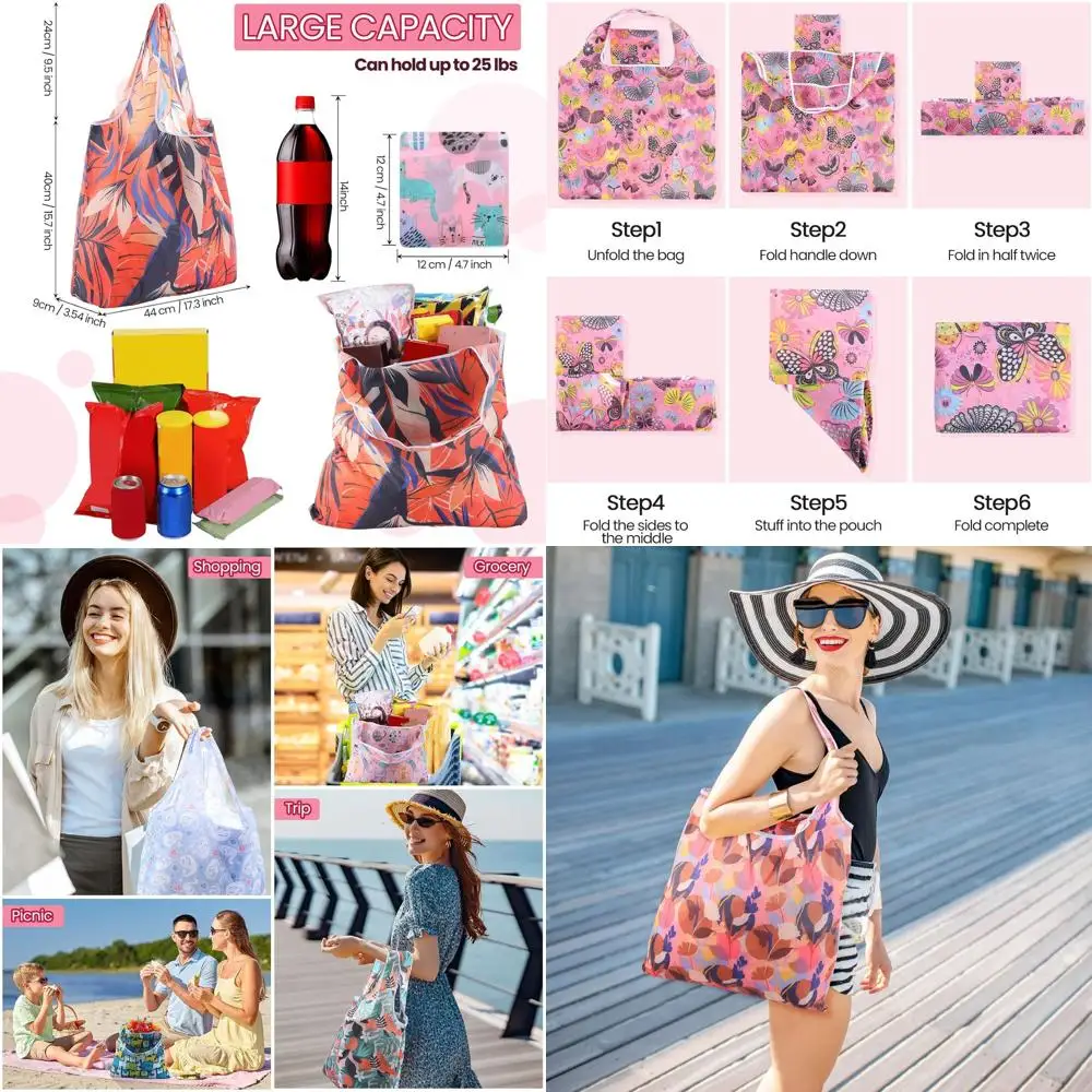 

Набор из 50 многоразовых сумок для продуктов, моющиеся и складные, для оптовых покупок, с чехлом для переноски