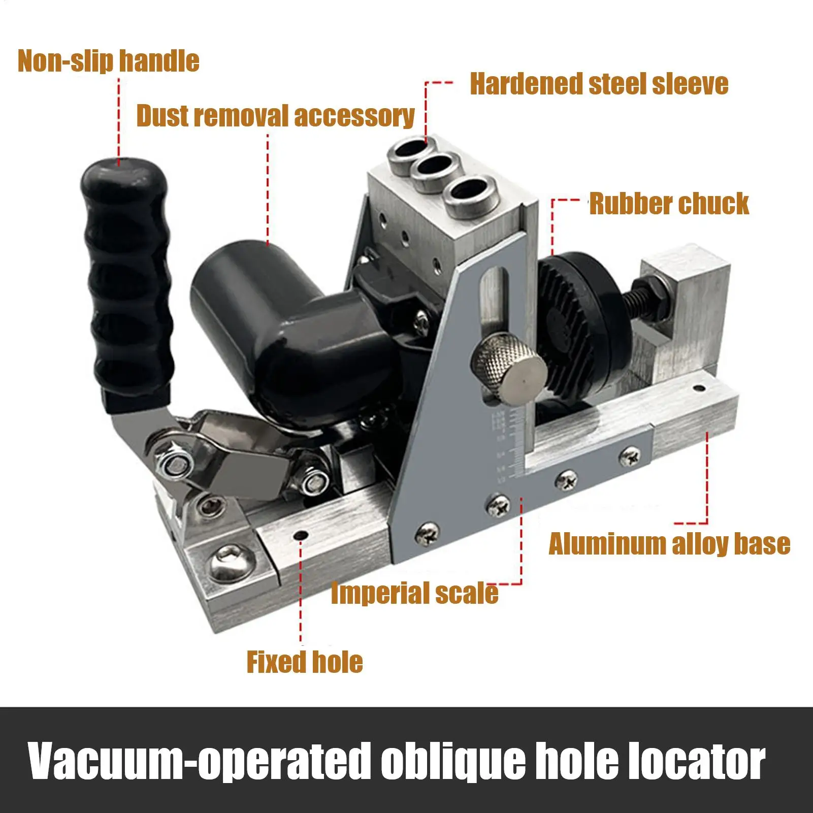Drill Guide Jig Precision Hole Locator Adjustable Punch Locator For Metalworking Industrial Home Improvement Carpenter