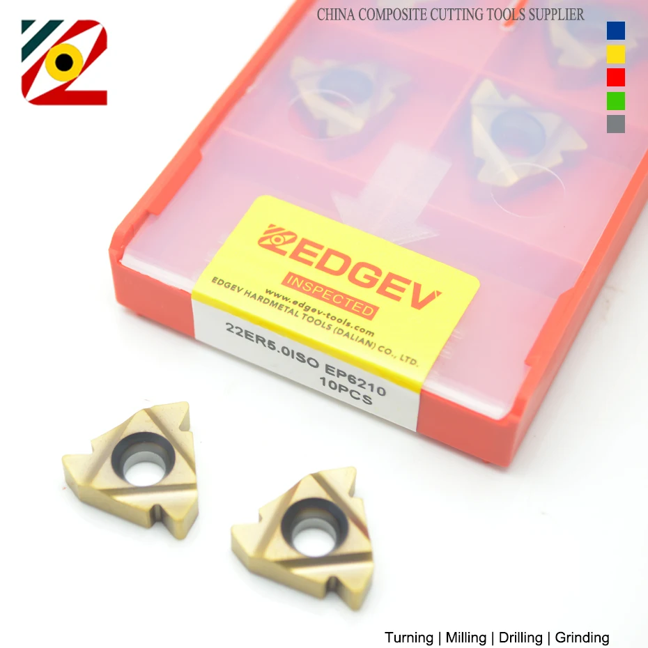 EDGEV 22ER 22IR 3.5ISO 4.0ISO 4.5ISO 5.0ISO Carbide Insert Thread Turning Tools Stainless Steel Threading Cutting Plates