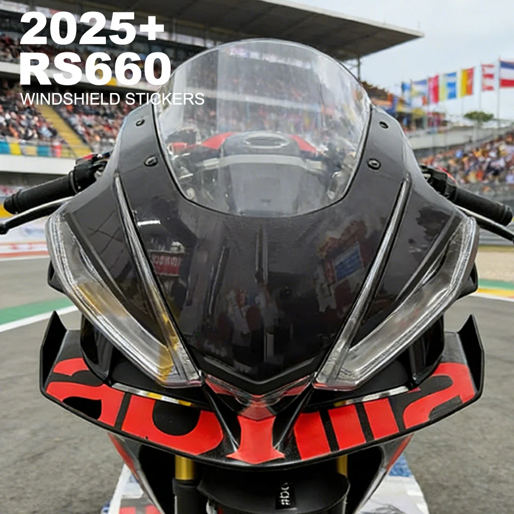 2025+ RS660 Accessories Wing Decorative stickers kit RS 660 rs660 Motorcycle Air Deflector Spoiler Front water proof sticker