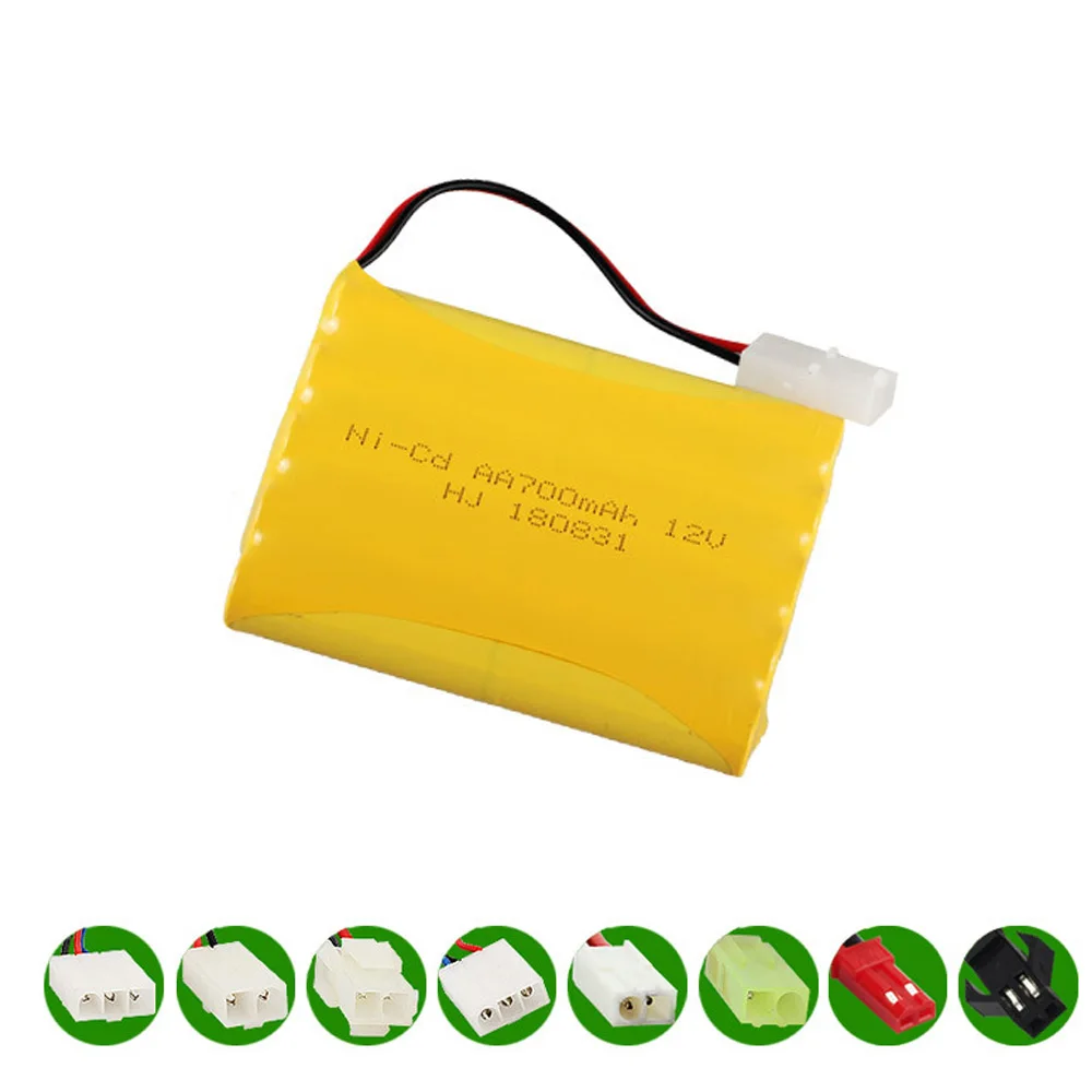 12v 700mah NI-CD Batterij AA 12v batterij voor RC speelgoed Auto Boot PISTOOL TANK Vrachtwagens Treinen RC speelgoed model Batterij Tamiya/SM/JST Plug