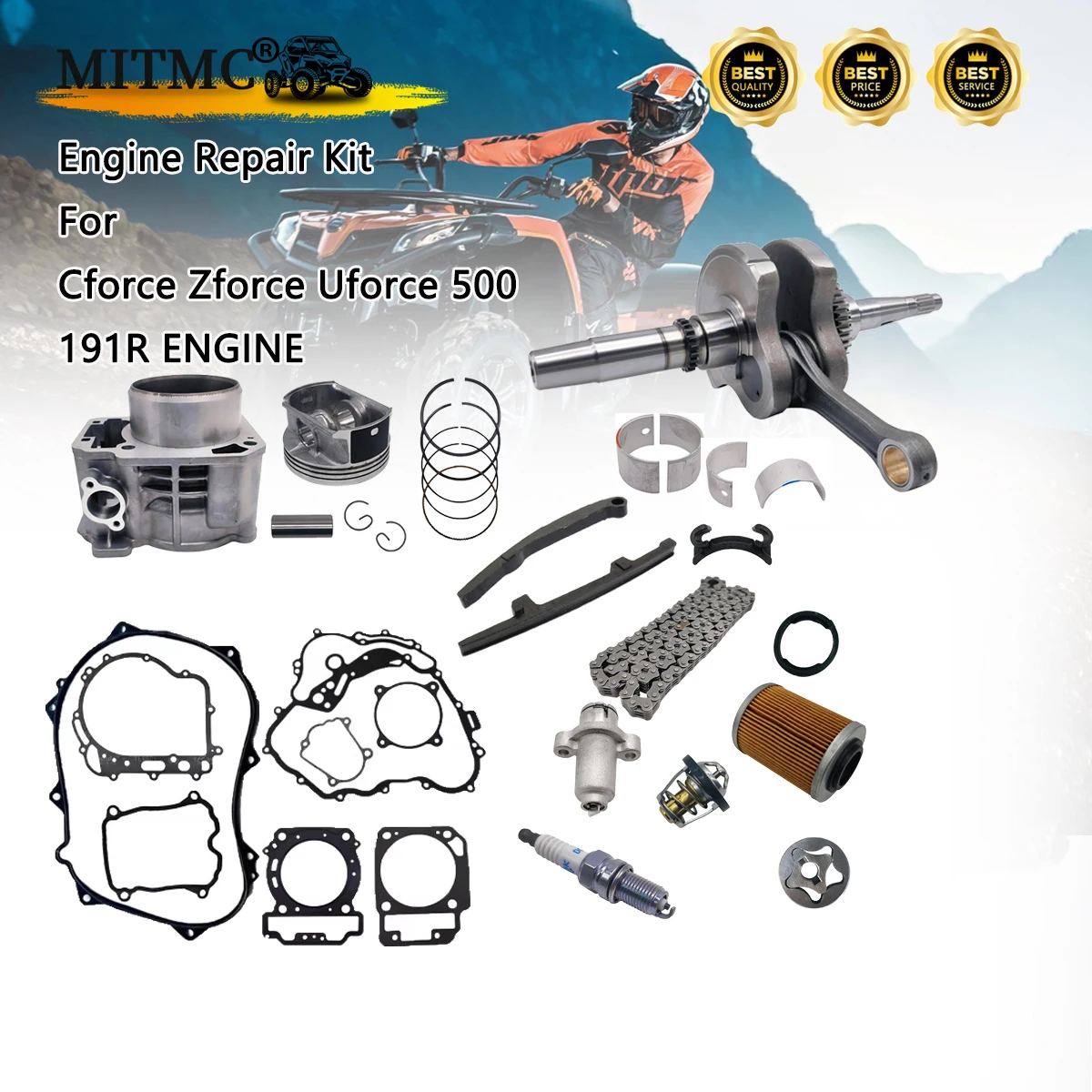 

Engine Repair kit For CF 500 Cforce Zforce Uforce 450 520 550 191R ENGINE Parts ATV UTV SSV 0GR0-023100 0GR0-041000