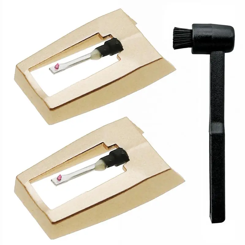 

A20F-Record Player Needles Replacement With Stylus Cleaning Brush Kit,Record Player Needle Stylus For Crosley,Turntables