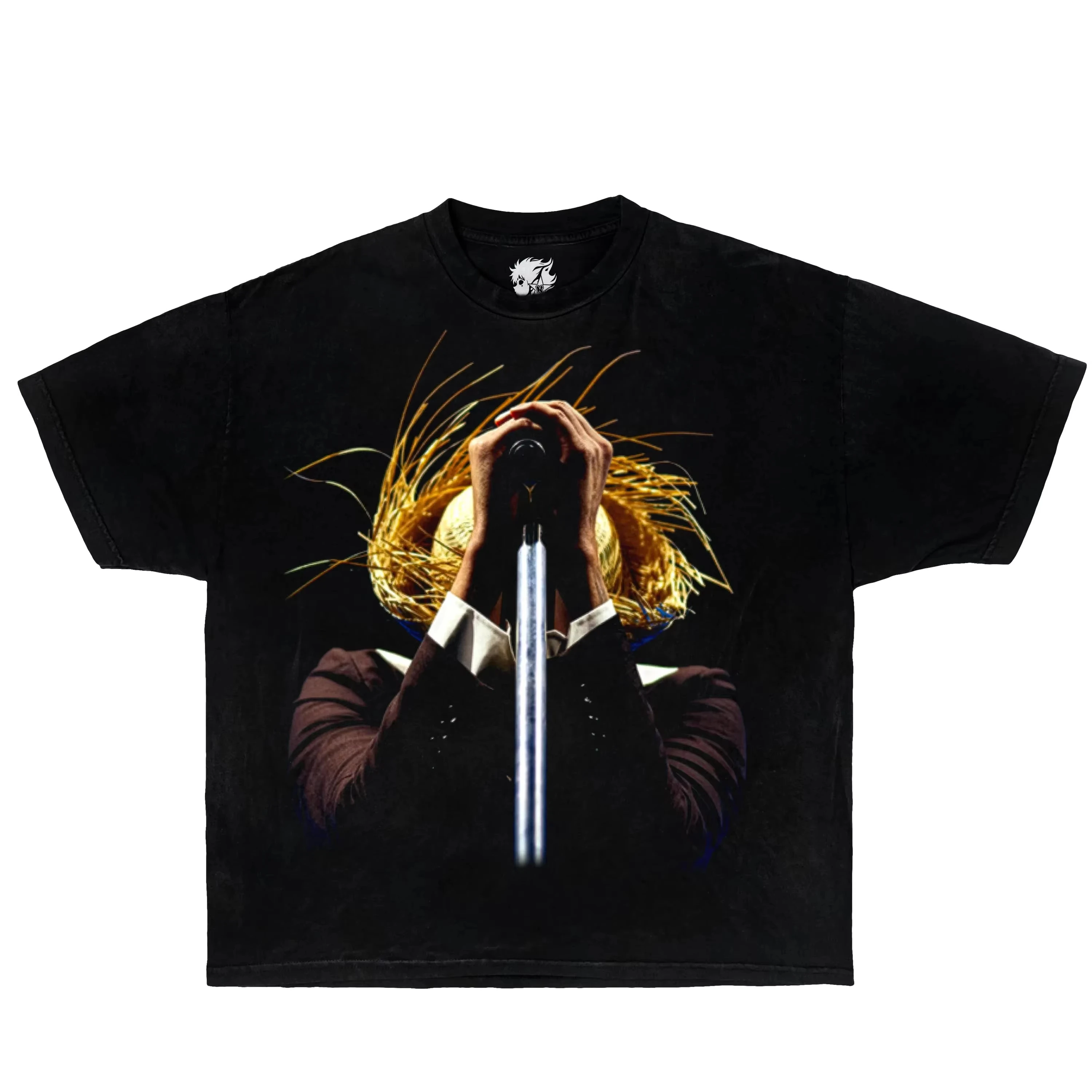 

Oversized Casual Graphic Print T Shirt Men Streetwear Top Soft Breathable Unisex Fun Printed Tee Anime Style Artistic Design