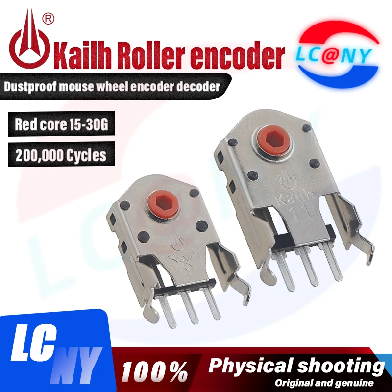 10Pcs Kailh Dustproof mouse wheel encoder decoder 5 7 8 9 10 11 mm red core 15-30G