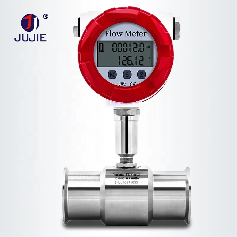 Clamp Flowmeter High Accuracy Turbine Flow Meter Water Flow Sensor Flowmeter Analog Modbus