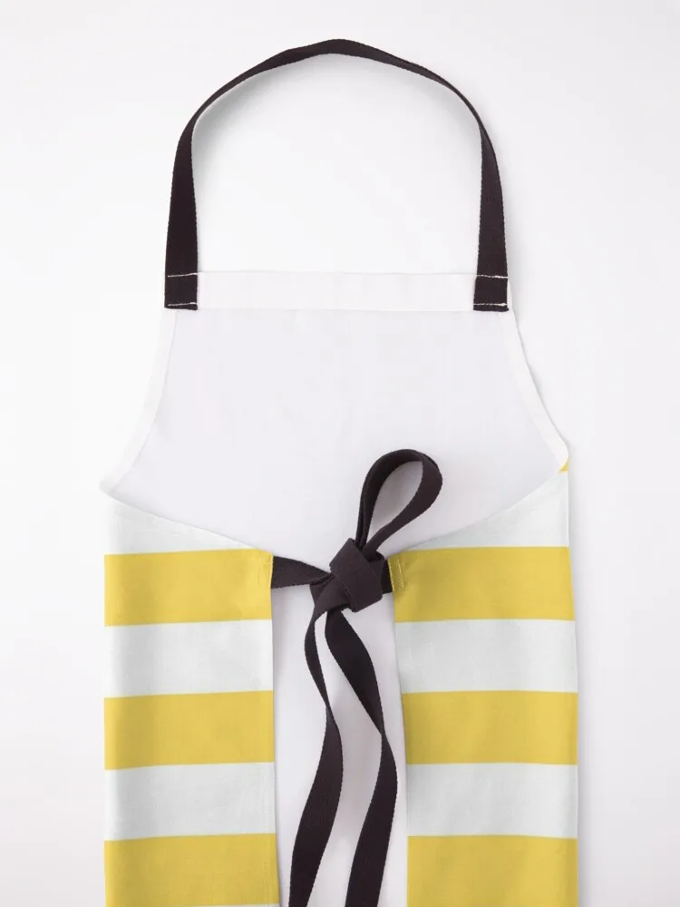 Yellow and White Horizontal Stripes Apron Kitchen For Man Kitchen And Household Goods Women's Home Clothes Hairdressing Apron