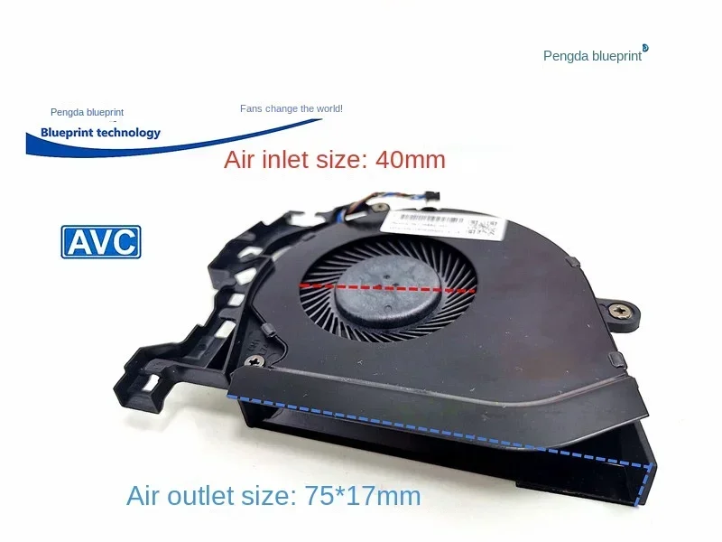 

aa AVC турбонагнетатель 5V0.5A HP ноутбук BAaa0810R5H бесшумный охлаждающий вентилятор с USB-разъемом