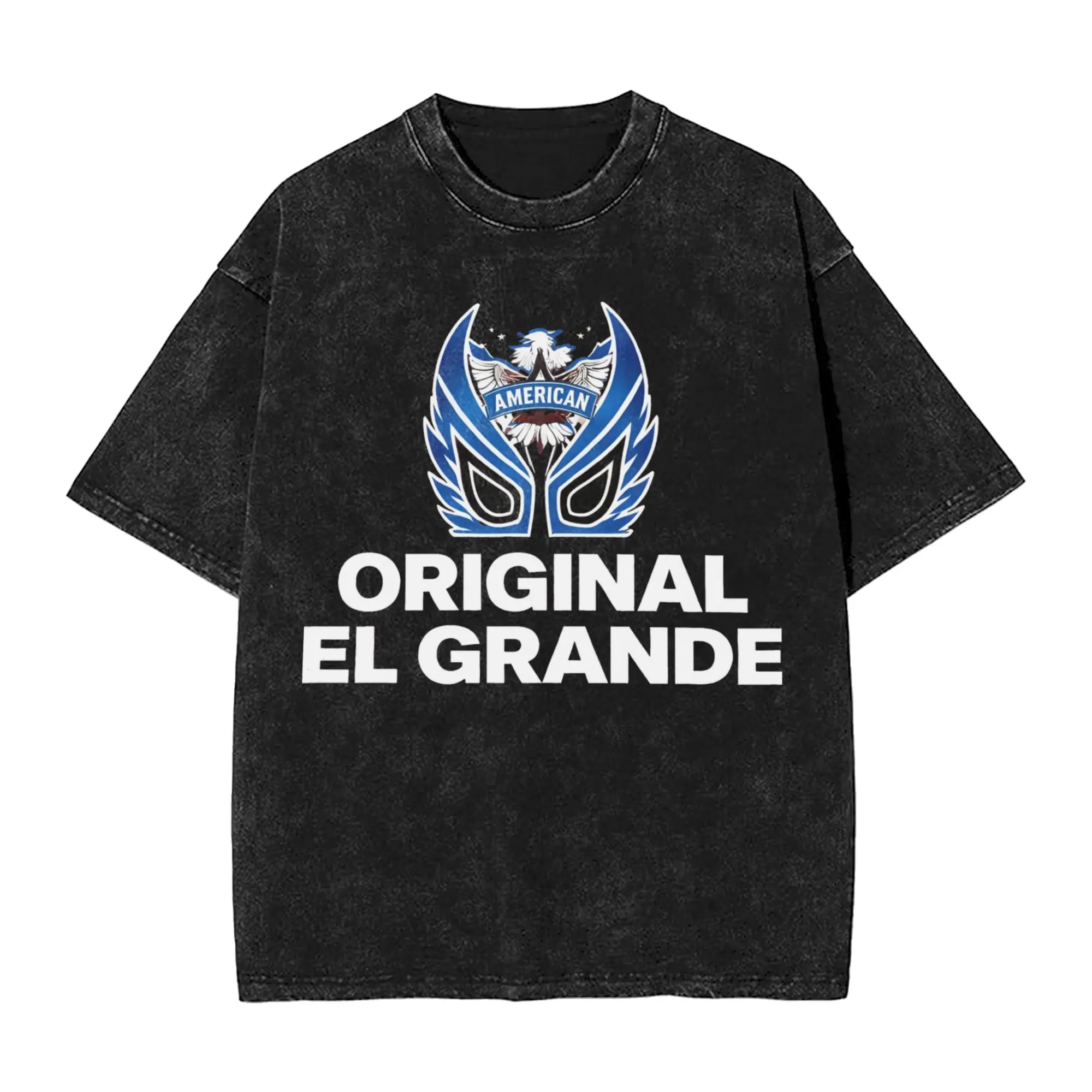 Summer El Grande Americano Pro Wrestling  Washed Shirt Merch Harajuku T-Shirts  Men Women Tees