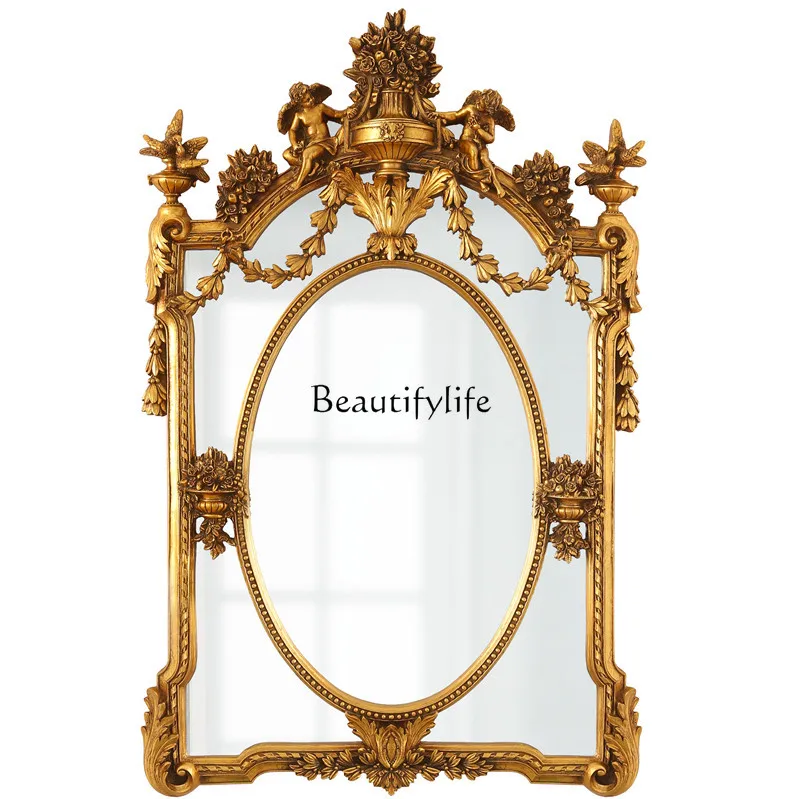 

Makeup full-length mirror, European retro desktop princess French hanging creative beauty mirror
