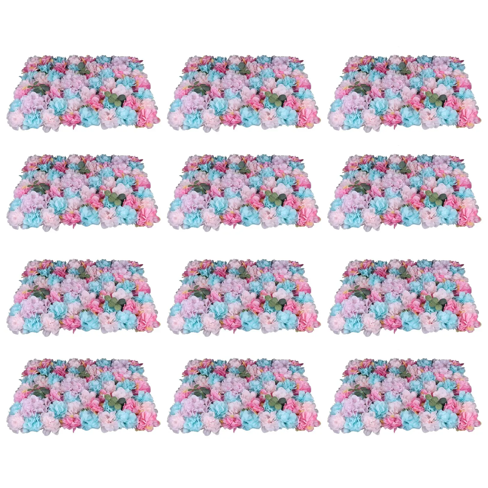 

Цветочный настенный панно Цветочный фон-12 шт. Настенный декор с синими цветами, Стена с шелковой розой, Настенный фон с искусственными цветами Искусственный цветок P