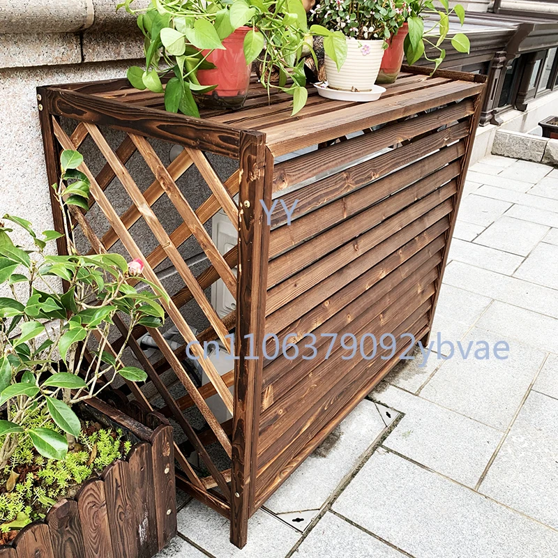 Outdoor central air conditioner external hood blinds grille vents