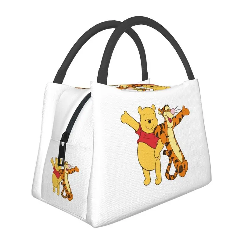 

Animation Cartoon Winnie The Pooh Insulated Lunch Bags for School Office Tigger Portable Cooler Thermal Bento Box Women