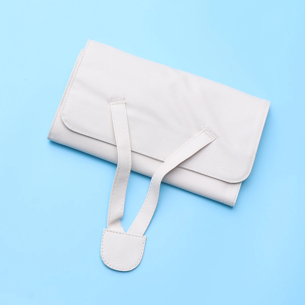 

Toiletry Bag Makeup Brush Storage Wallet Portable Pouch Beige Organizer Travel