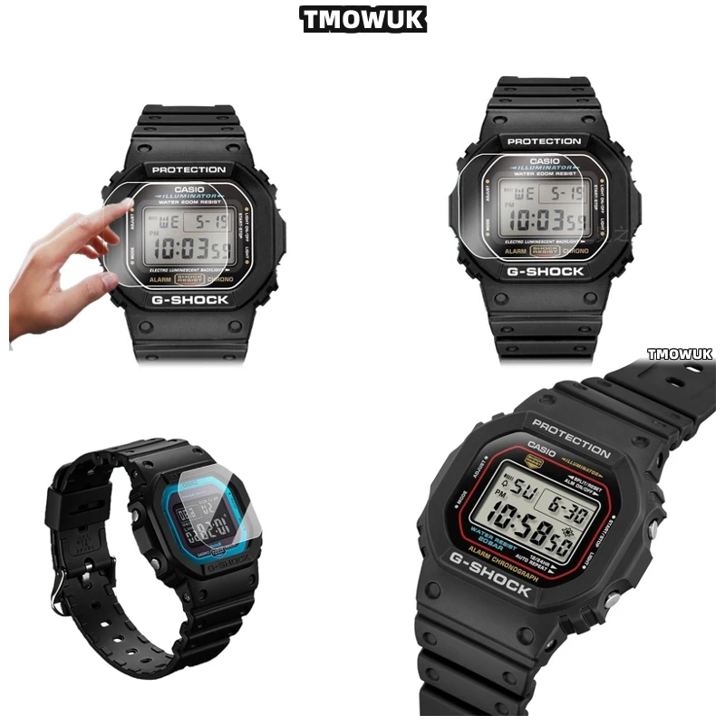 For  DW-5035 DW 5600 GW-B5600 GW M5600 Water Repellent Tempered Glass, Hydrophobic Coating Keeps Watch Dry.