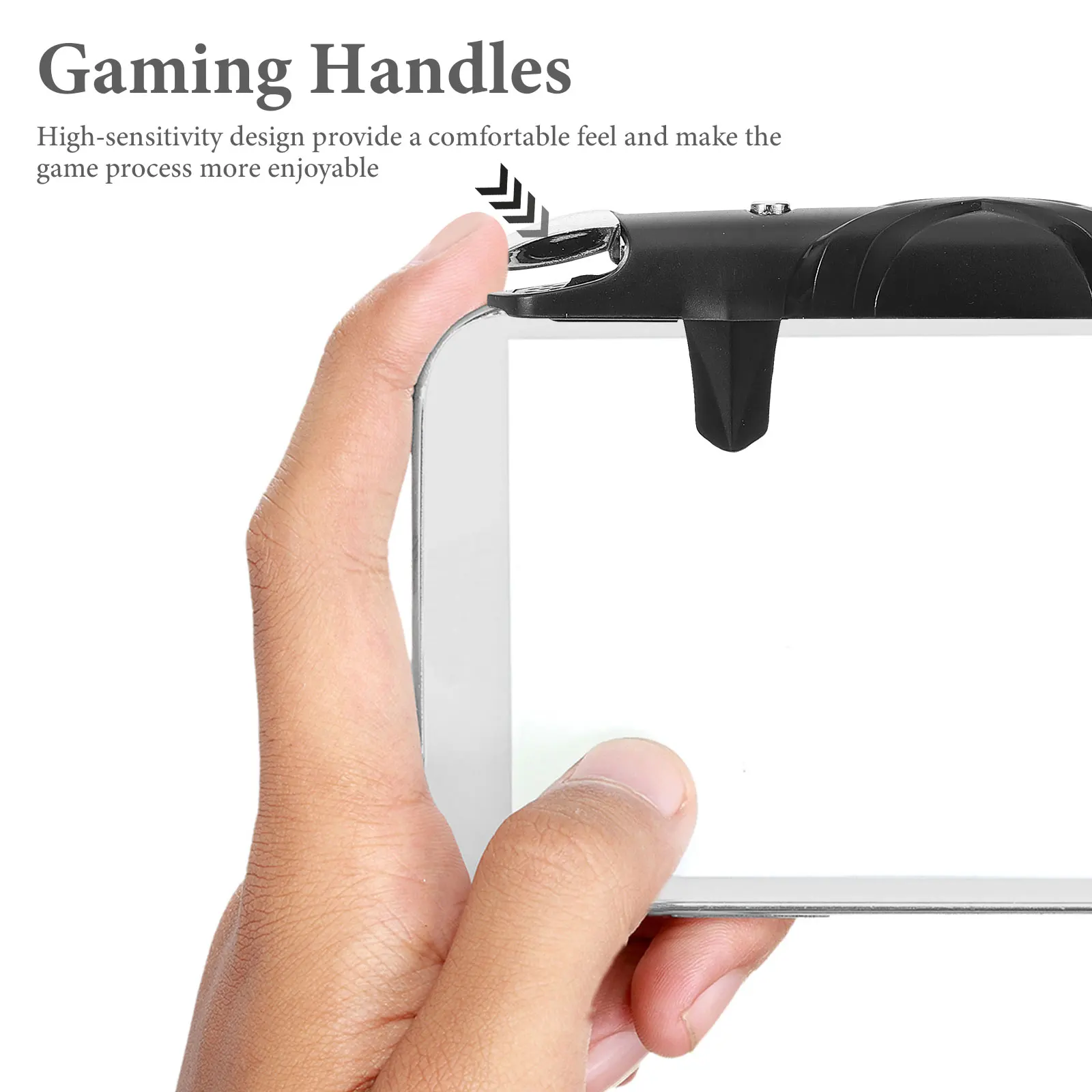 

Mobile Game Controller Black Joystick High Sensitivity Gaming Trigger Compatible Phones Effortless Install Cell Phone