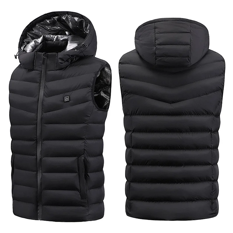 5 Ereas Heated Vest Hooded vest Heating Vest Thermal Clothing  Men Women Usb Heated Jacket Hunting Winter Fashion Heat Jacket