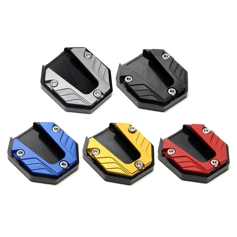 Universal Motorcycle Bikes Side Tripod Seat Kickstand Extender Foot Side Stand Extension Foot Pad Plate Bike Modified Leg Brace