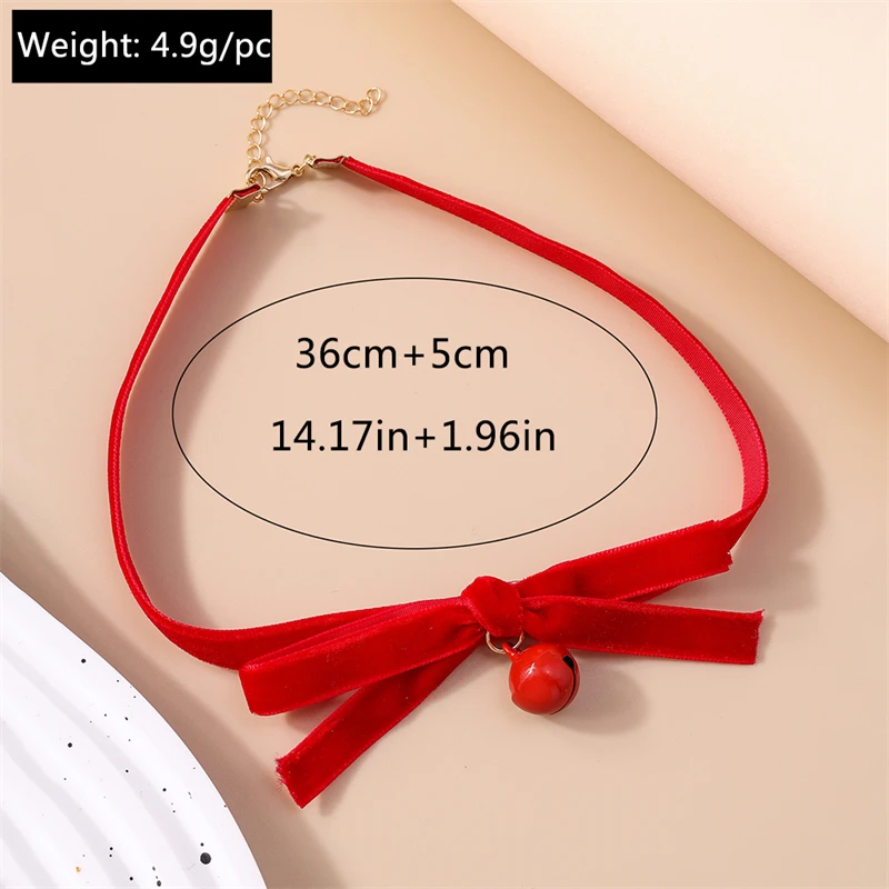 Modische Samtkette für Damen, koreanischer Stil, Schleifen-Choker, Mädchen-Party- und Festivalschmuck, Dekoration – Detail 29