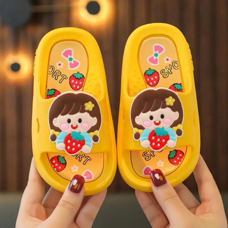 

Kids Soft-soled and Comfortable Fashionable Children's Slippers Girls Cartoon Cute Summer Slippers Sweet Non-slip Baby Slippers