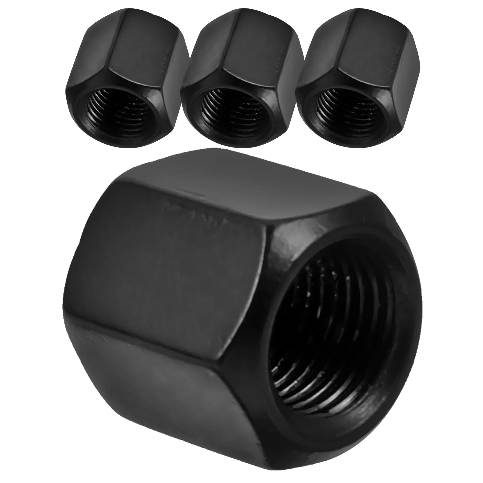 Tire Valve Tyre Rim Stem Covers Car Accessories Metal Caps Black Stainless Steel Auto