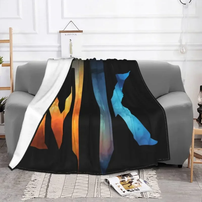 MKX Light Blanket 3D Print Soft Flannel Fleece Warm Mortal Kombat Sub Zero Throw Blankets for Travel Bed Couch Quilt