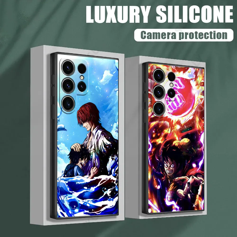 

Anime O-One Piece Shanks Luffy Phone Case For Samsung Galaxy S25 S24 S23 S20 S21 FE S26 S22 Ultra 5G S26 Plus S25FE Soft Cover
