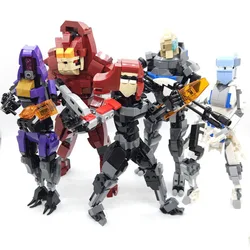 MOC Mass Effect Squad Mates Wave 1 Mecha Educate Assembly Building Blocks Action Dolls Model Toy Brick Children's Birthday Gifts