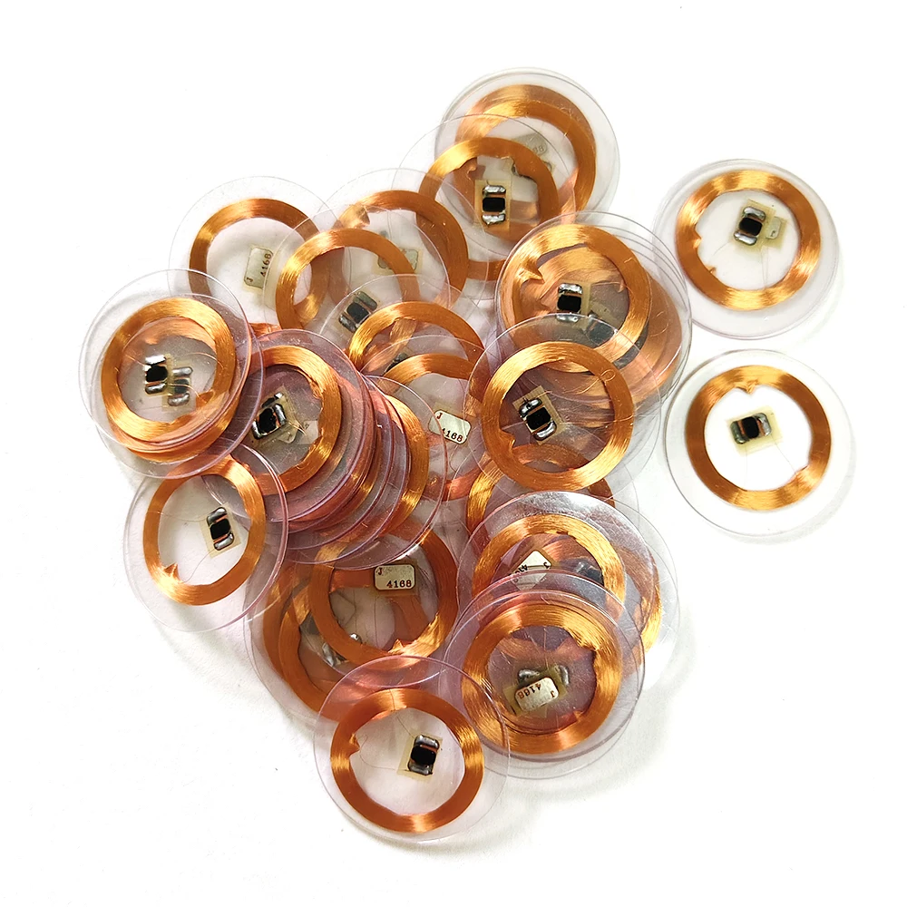 1000Pcs/Lot 125Khz TK4100 EM4100 RFID Coin ID Card With Adhensive Sticker Read Only Diameter 18mm 25mm 30mm for Access Control