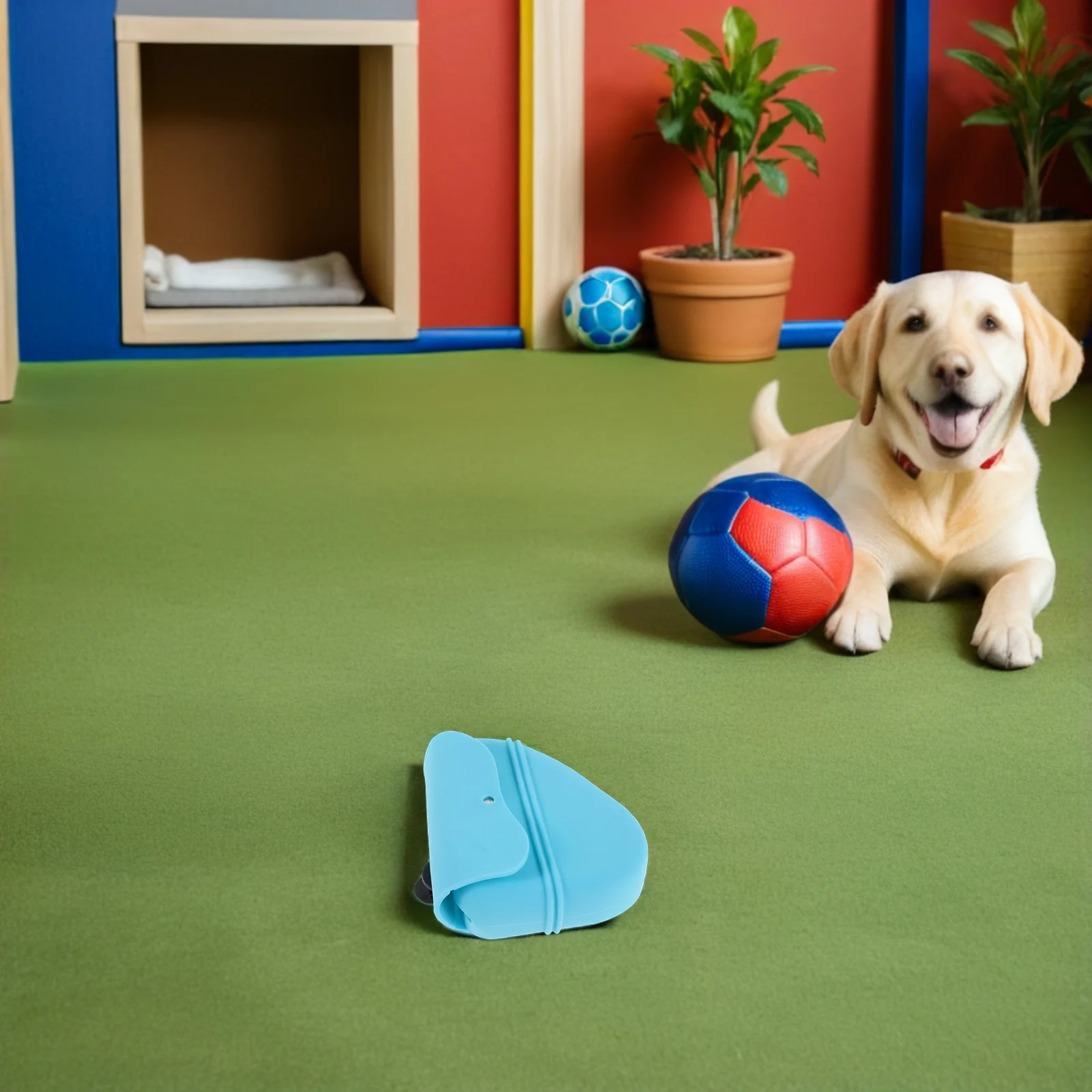 

1pcs Pouch Blue Silicone Dog Treat Holder For Training Waterproof Fast Access Clip-On Belt Leash Attachable Dog