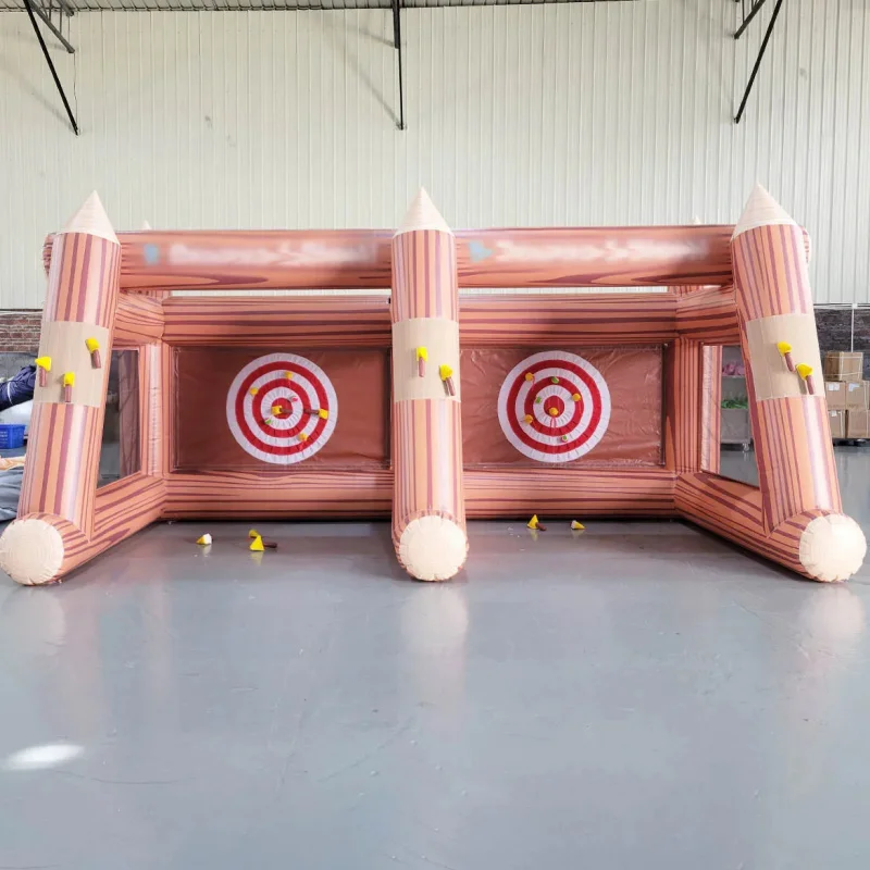 Custom Commercial Adult Axe Throwing Game Outdoor Competitive Toy Carnival Sports Events Includes Blower Accessory Double