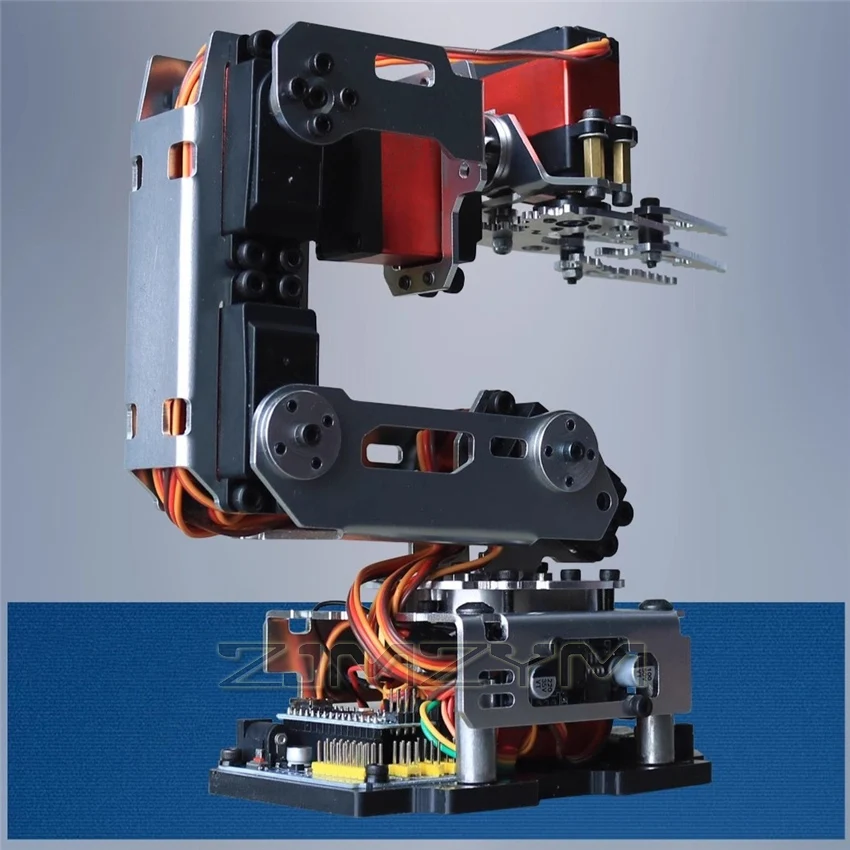 12V 5A Robot Arm Assembly Kit Robotic Arm Kit Programmable Mechanical Arm 6-axis Metal Servo Robotic Arm 20.5kg.cm/ 25.5kg.cm