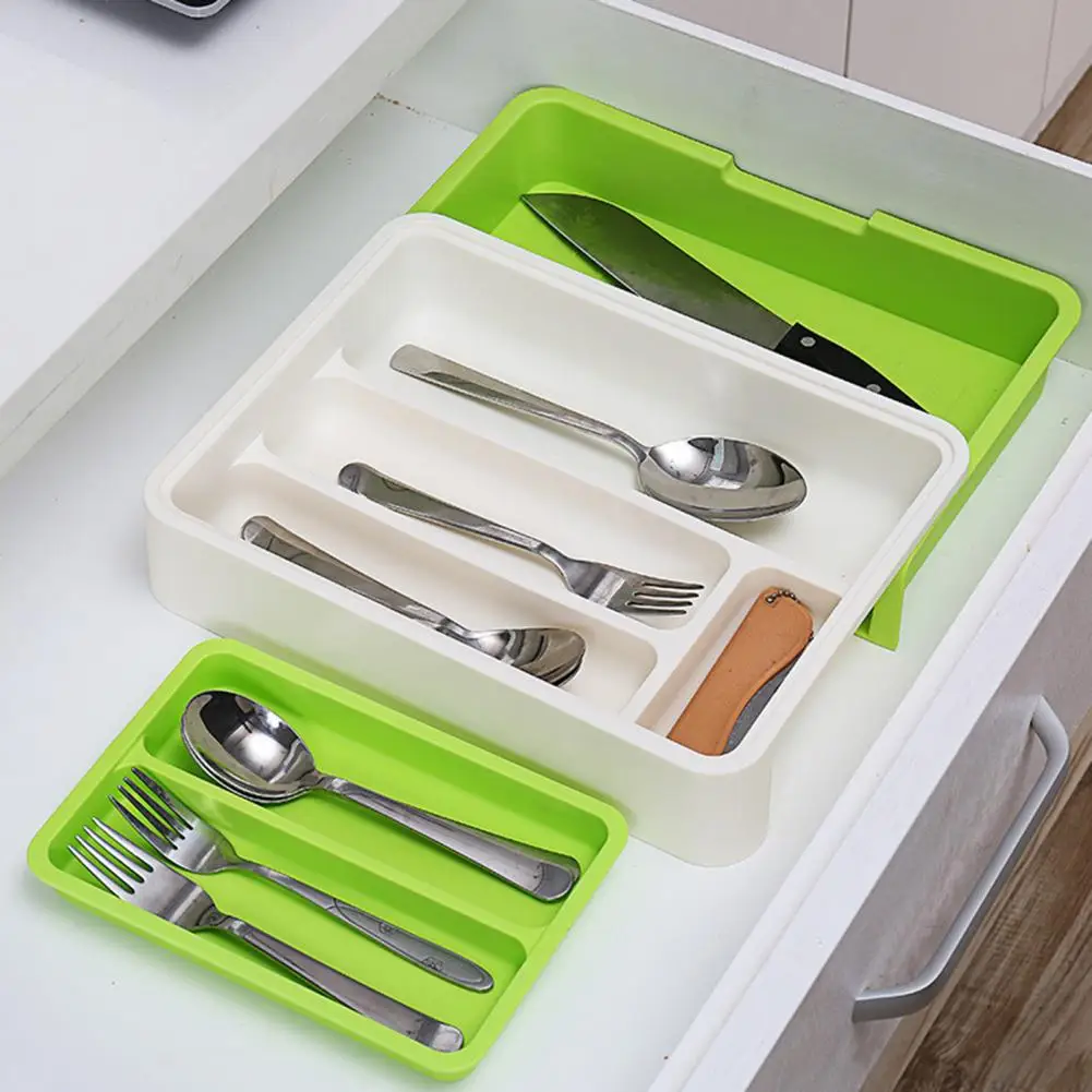 

Adjustable Cutlery Tray Adjustable Expandable Kitchen Utensil Drawer Organizer for Spatula Spoon Ladle Space-saving Cutlery Tray