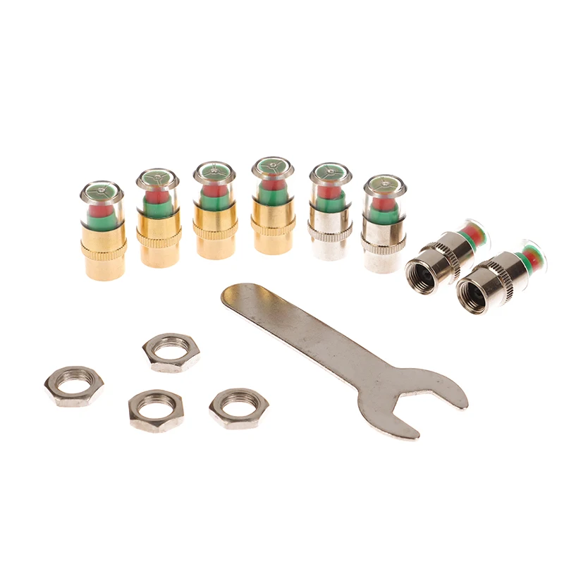 DIY Kit for Car Tyre Pressure Monitoring with Alert Caps and Valve Sensor.