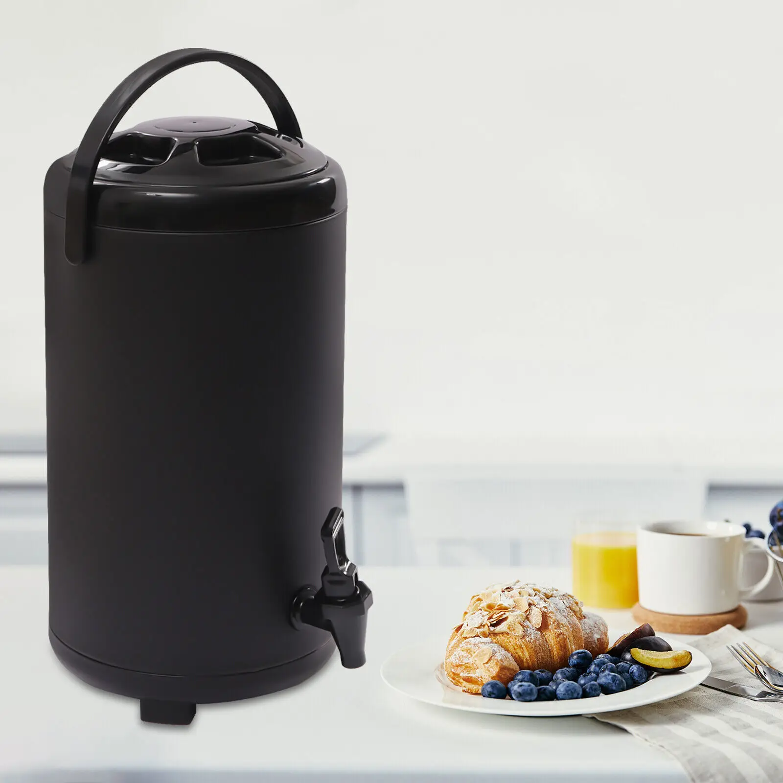 2.3 Gallon Stainless Steel Insulated Beverage Dispenser Insulated Thermal Hot/ Cold Milk Drink Dispenser