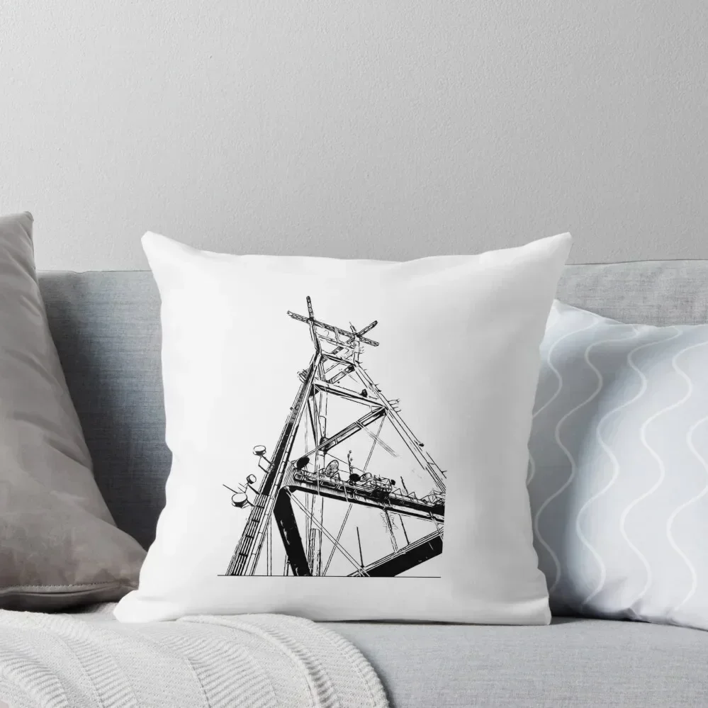 Sutro tower B&W Throw Pillow ornamental pillows pillow pillowcase pillow