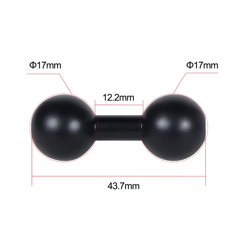 17mm Doppel Ball Adapter Verlängerung Halterung Joint Verbindungs Halterung Stange für Motorrad Kamera Telefon GPS Fahrrad Reiten Sport Halter – Detail 17