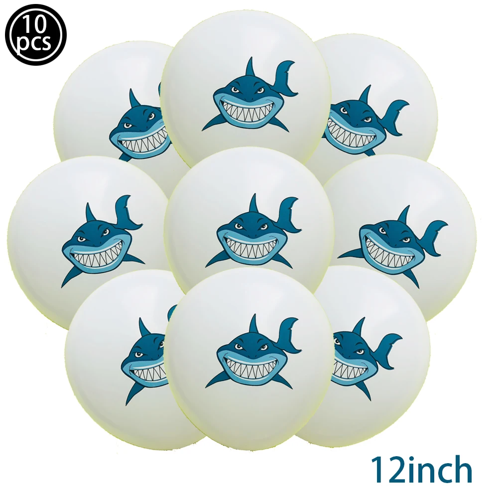 Shark Balloon Ocean Animals Balloon For Kids Boy Child Underwater World Birthday Party Ballons Cute Cartoon Shark Pattern