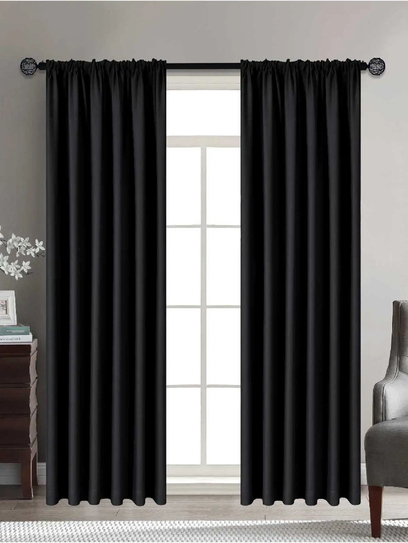 

1pc 90% Blackout Curtains For Bedroom Livingroom High Shading Curtain