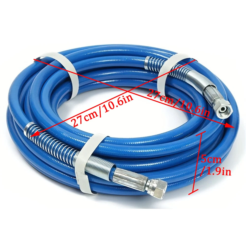 7.5m Airless Paint Spray Hose 5000PSI Tube Pipe Sprayer Fiber Tube For Sprayer Gun High Pressure Cleaner Pipe With Nozzle