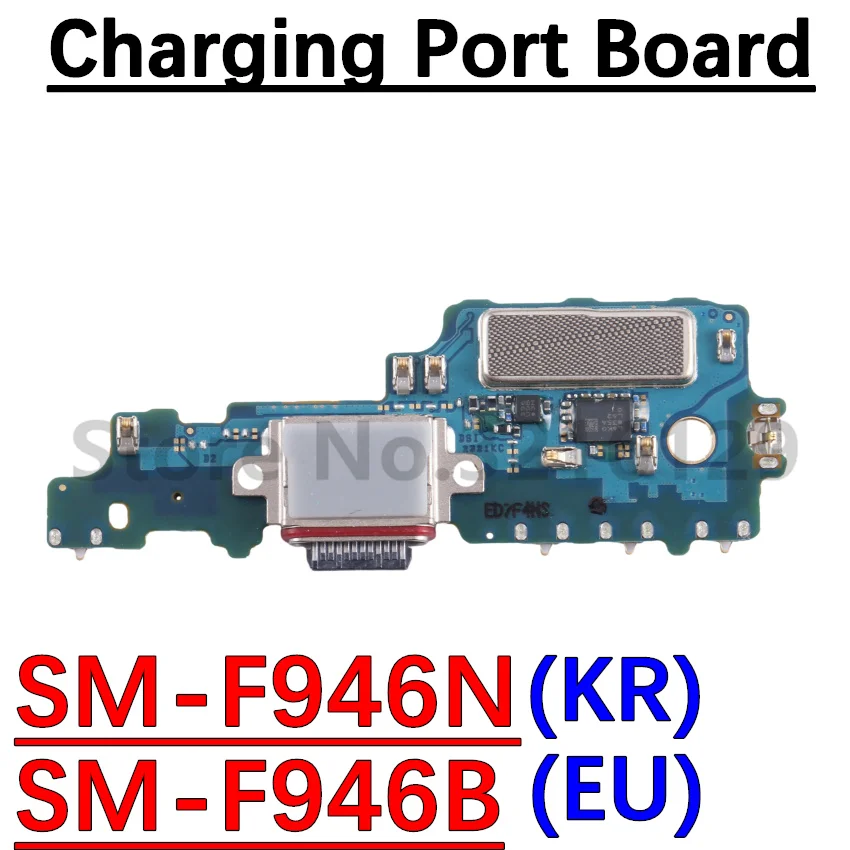 Antenna Charging Port Board Module For Samsung Z Fold5 F946 SIM Card Tray Spin Axis Signal Fingerprint Sensor Motherboard Flex