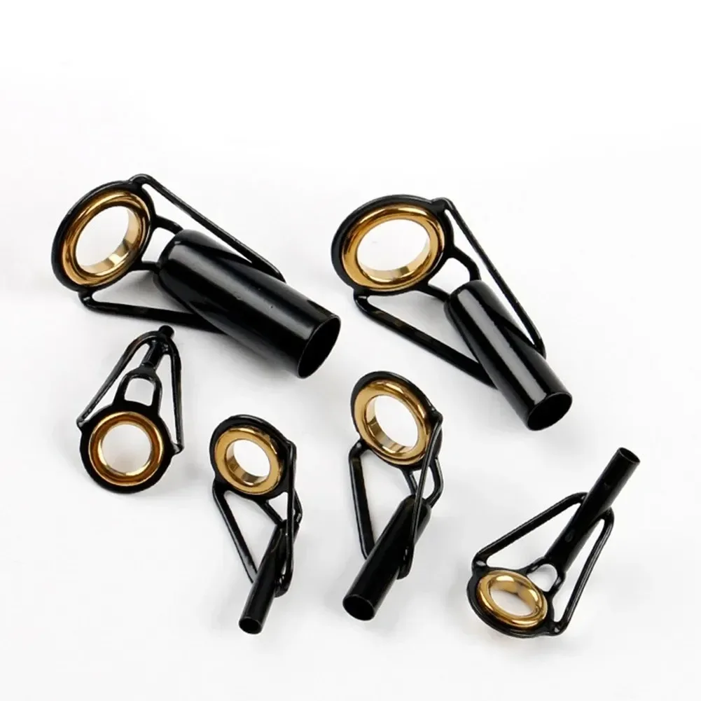 1 قطعة أدلة قضيب الصيد رائجة البيع قضيب تلميح حلقة توجيه علوية لقضبان الصيد إصلاح بناء القطب خط العين خواتم أجزاء أداة #1