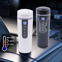 Vehicle Heated Water Cup Kettle Heat Protection 12.0V Car Truck Household Small Electronic Devices LED Display Kettle