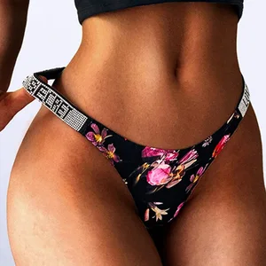 Low Taille sexy Höschen für Frauen, Strasssteine, Brief, Diamanten, Zahnseide, Sport, Shorts, T-Back, Fitness, S-XL 12 Hauptverkäufe sexy Puta -Kleidung - №11